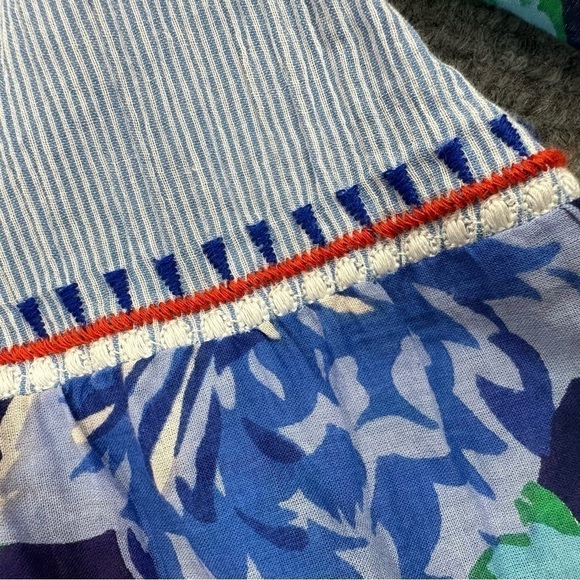 LIFE STYLE Sz S Mini Stripe and Floral Keyhole Top NWT - Picture 6 of 11